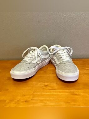 Vans Old Skool Speckle Jersey Lace-up Sneakers, Light Gray - Size 13 (EUC)